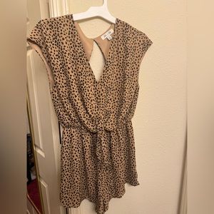 She + Sky leopard romper size medium